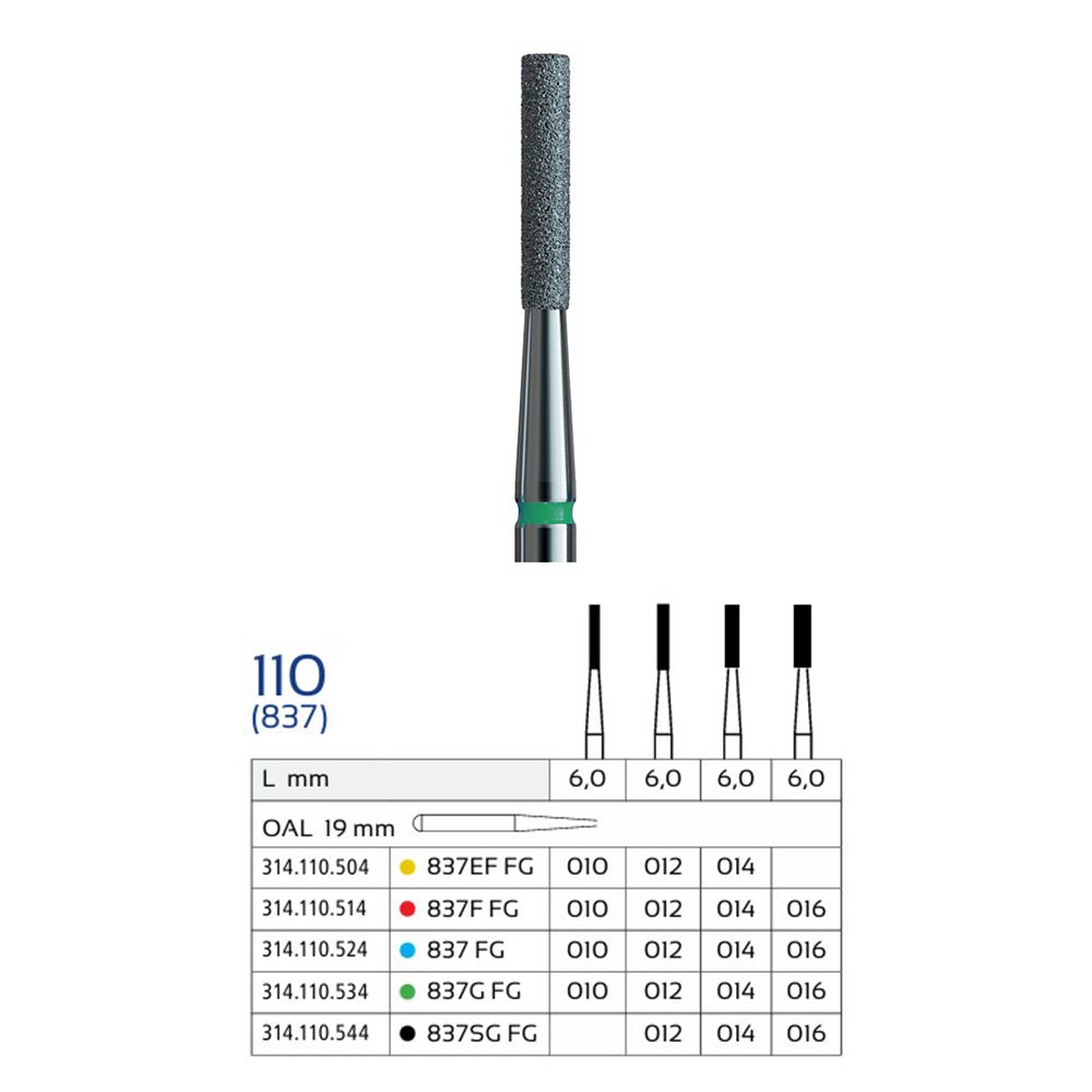 فرز الماسی استوانهای وردنت مدل 837 (Flat End Cylinder)