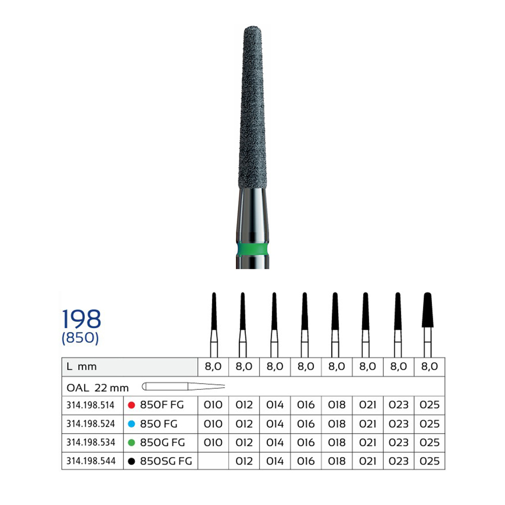 فرز الماسی چمفر وردنت مدل 850 (Round End Taper)