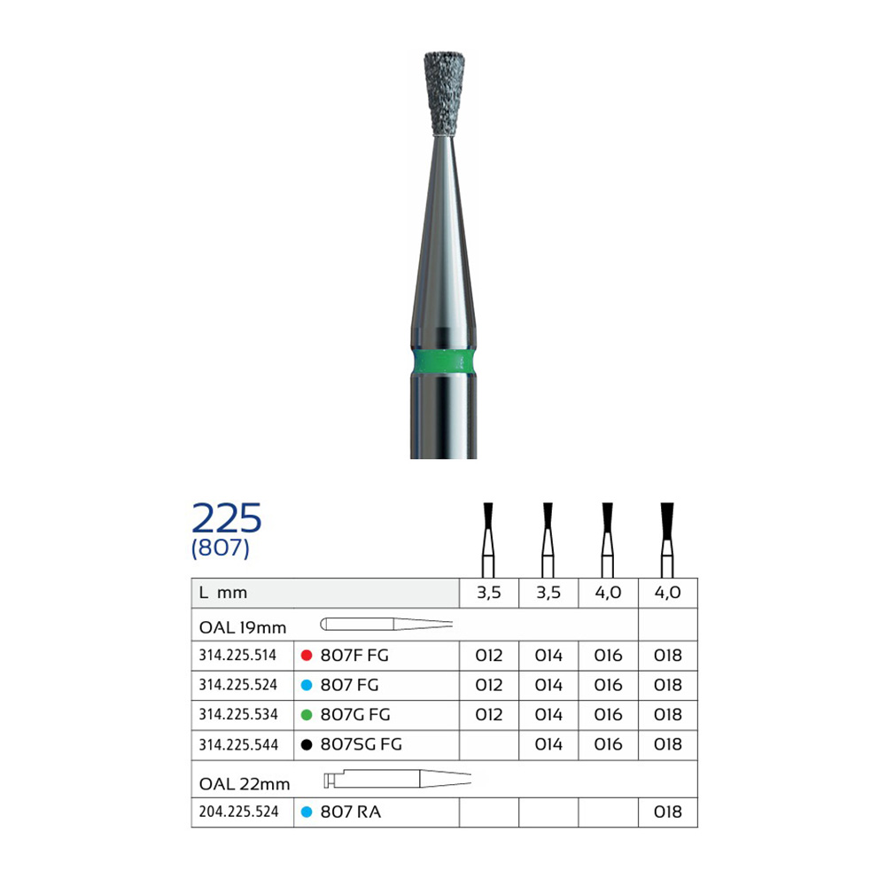 فرز الماسی مخروط معکوس وردنت مدل 807 (Inverted Cone)