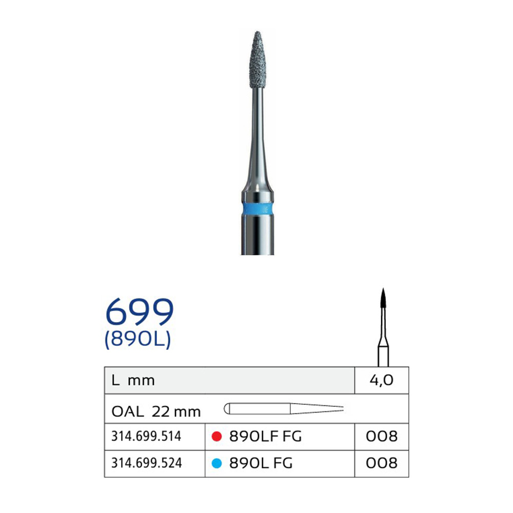 فرز الماسی نیدل بلند وردنت مدل 890L (Long Needle)