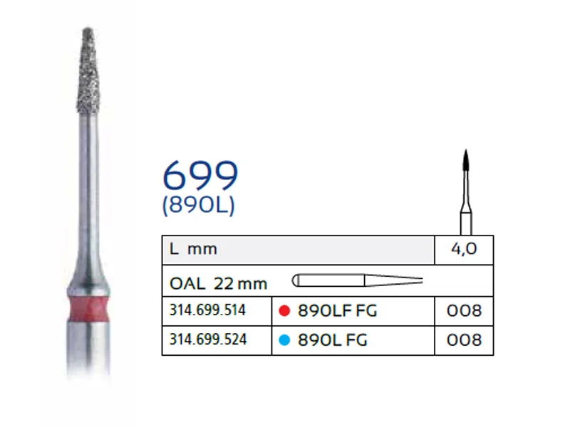 فرز الماسی نیدل بلند وردنت مدل 890L (Long Needle)