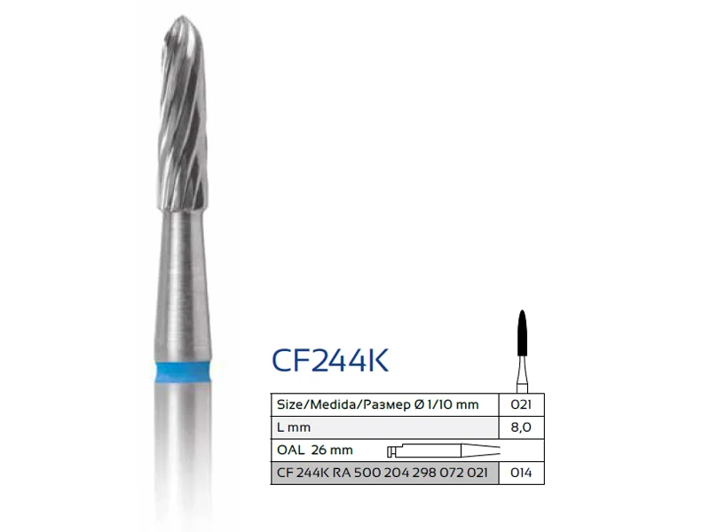 فرز کارباید حذف رزین ارتودنسی وردنت مدل CF244K