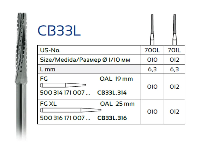 فرز کارباید مخروطی بلند انتهای تخت شیاردار وردنت مدل CB33L