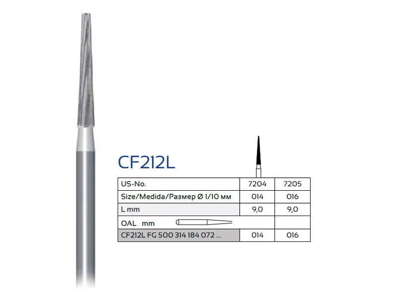 فرز کارباید مخروطی بلند انتهای تخت وردنت مدل CF212L