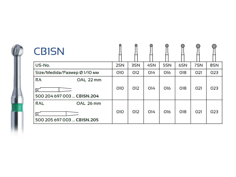 فرز کارباید کروی گردن باریک وردنت مدل CB1SN